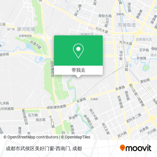 成都市武侯区美好门窗-西南门地图