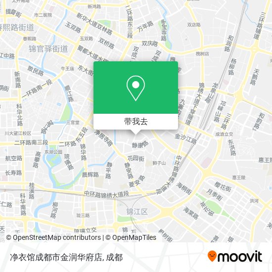 净衣馆成都市金润华府店地图