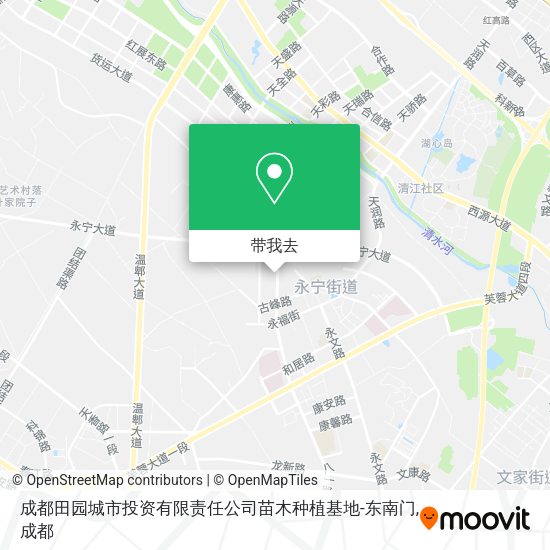 成都田园城市投资有限责任公司苗木种植基地-东南门地图