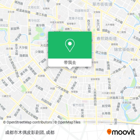 成都市木偶皮影剧团地图