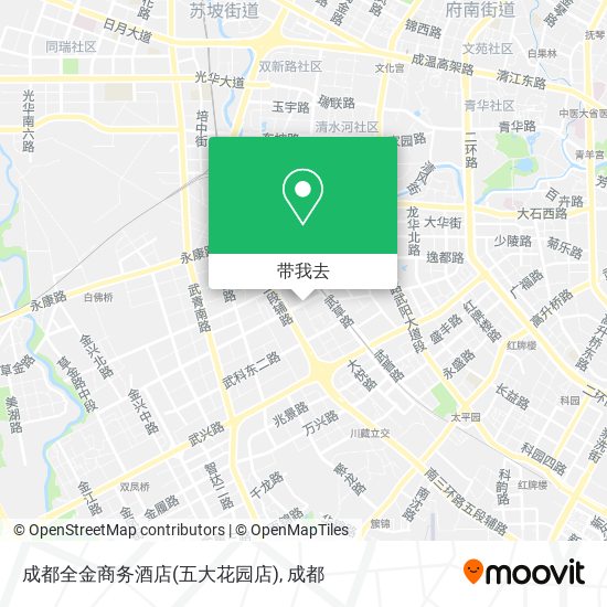 成都全金商务酒店(五大花园店)地图