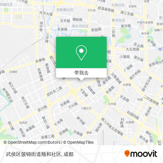 武侯区簇锦街道顺和社区地图