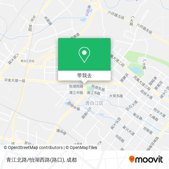 青江北路/怡湖西路(路口)地图