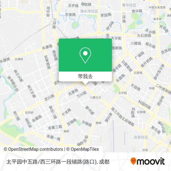 太平园中五路/西三环路一段辅路(路口)地图