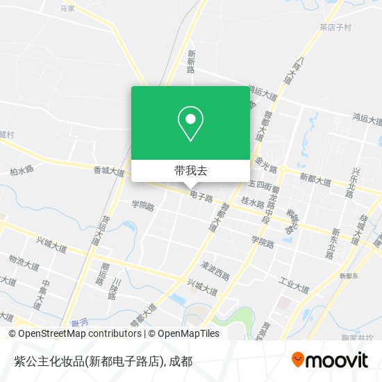 紫公主化妆品(新都电子路店)地图
