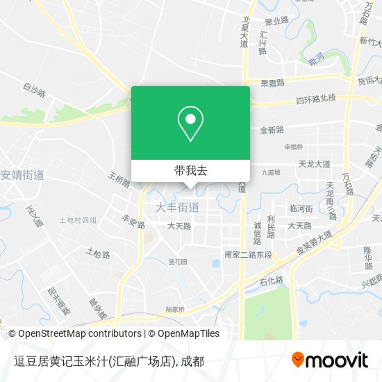 逗豆居黄记玉米汁(汇融广场店)地图
