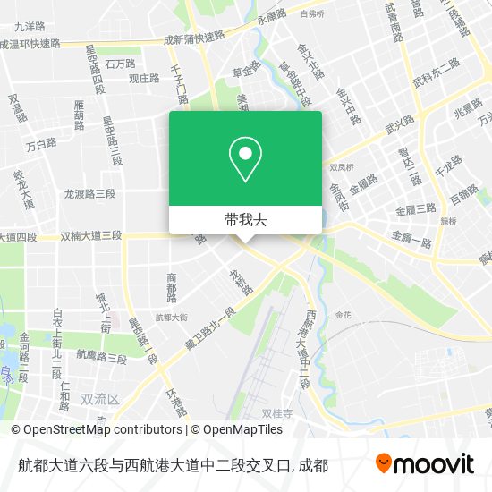 航都大道六段与西航港大道中二段交叉口地图