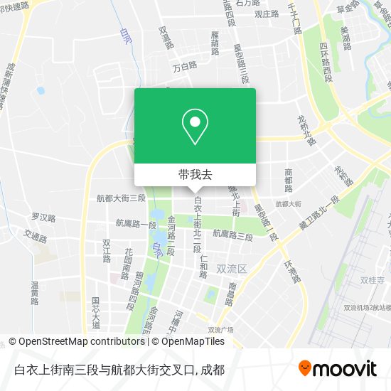 白衣上街南三段与航都大街交叉口地图
