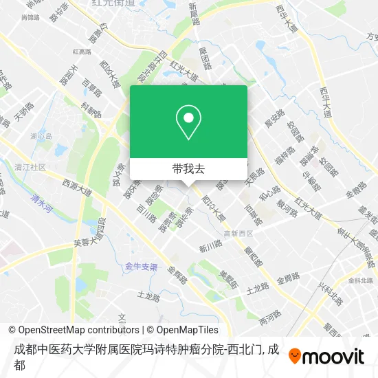 成都中医药大学附属医院玛诗特肿瘤分院-西北门地图
