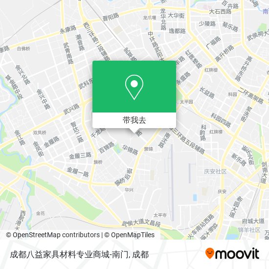 成都八益家具材料专业商城-南门地图