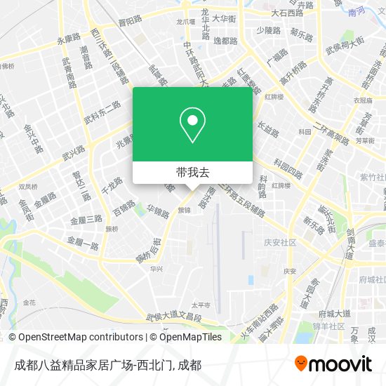 成都八益精品家居广场-西北门地图