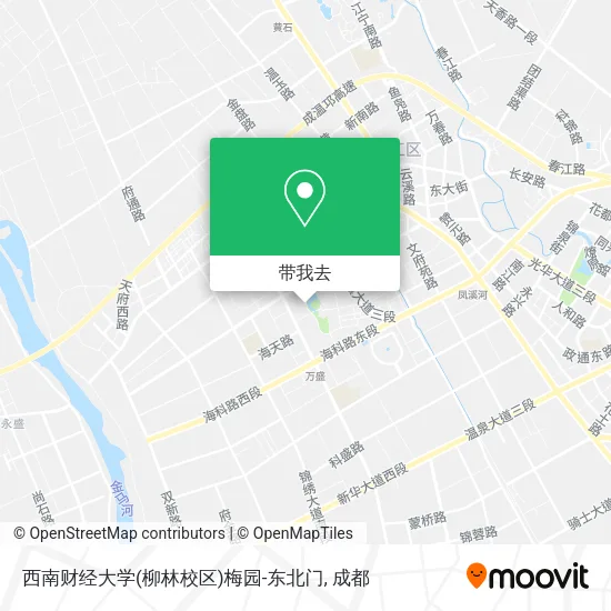 西南财经大学(柳林校区)梅园-东北门地图