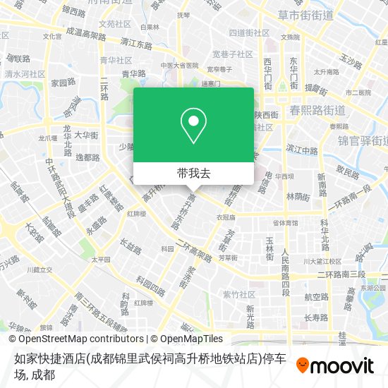 如家快捷酒店(成都锦里武侯祠高升桥地铁站店)停车场地图