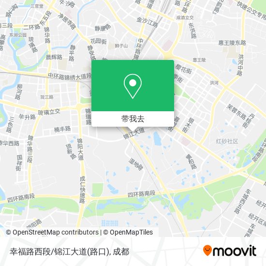 幸福路西段/锦江大道(路口)地图