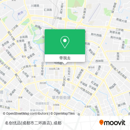 名创优品(成都市二环路店)地图