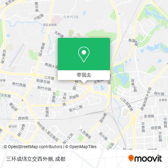 三环成绵立交西外侧地图