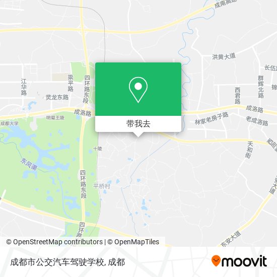 成都市公交汽车驾驶学校地图