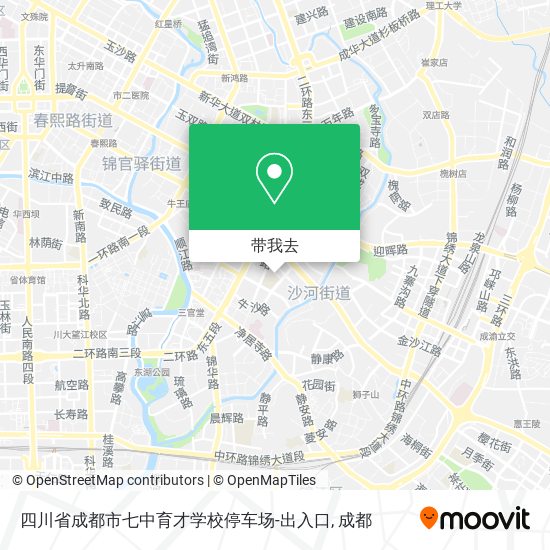 四川省成都市七中育才学校停车场-出入口地图