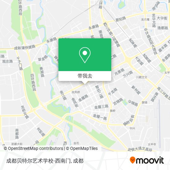 成都贝特尔艺术学校-西南门地图