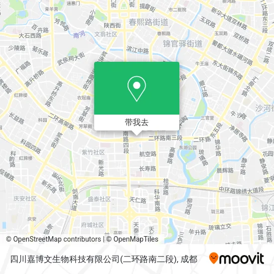 四川嘉博文生物科技有限公司(二环路南二段)地图