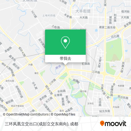 三环凤凰立交出口(成彭立交东南向)地图