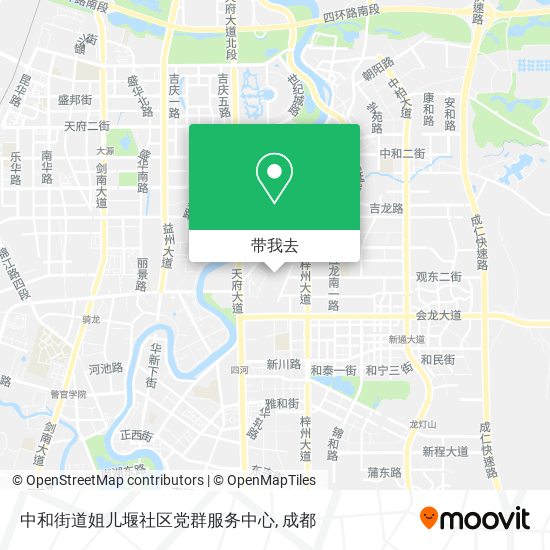 中和街道姐儿堰社区党群服务中心地图