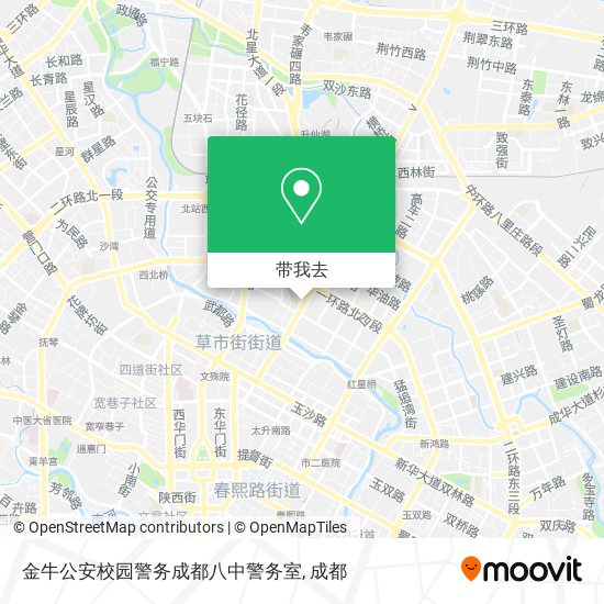 金牛公安校园警务成都八中警务室地图