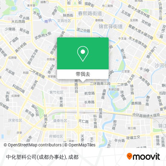 中化塑科公司(成都办事处)地图