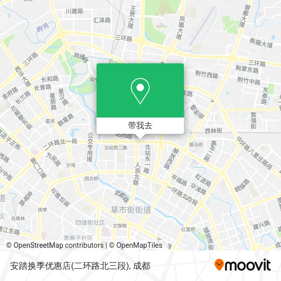 安踏换季优惠店(二环路北三段)地图