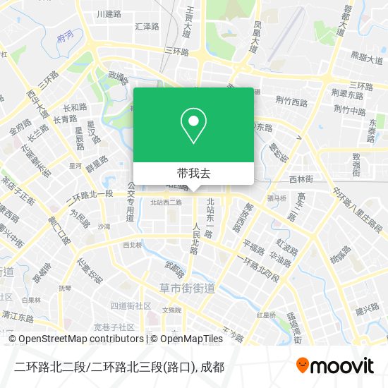 二环路北二段/二环路北三段(路口)地图