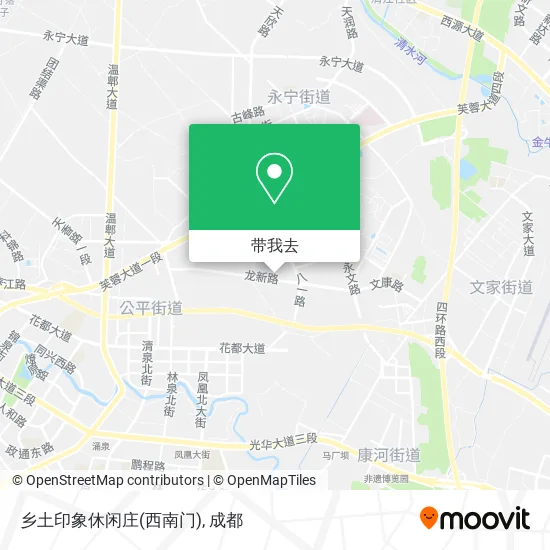 乡土印象休闲庄(西南门)地图