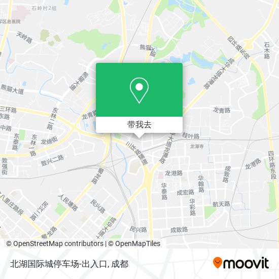 北湖国际城停车场-出入口地图