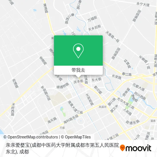 亲亲爱婴宝(成都中医药大学附属成都市第五人民医院东北)地图