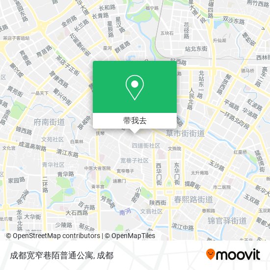 成都宽窄巷陌普通公寓地图