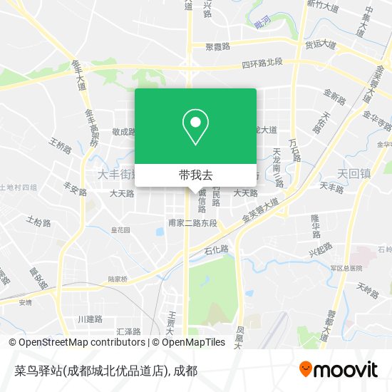 菜鸟驿站(成都城北优品道店)地图