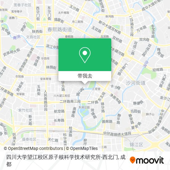 四川大学望江校区原子核科学技术研究所-西北门地图