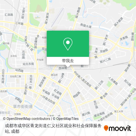 成都市成华区青龙街道仁义社区就业和社会保障服务站地图