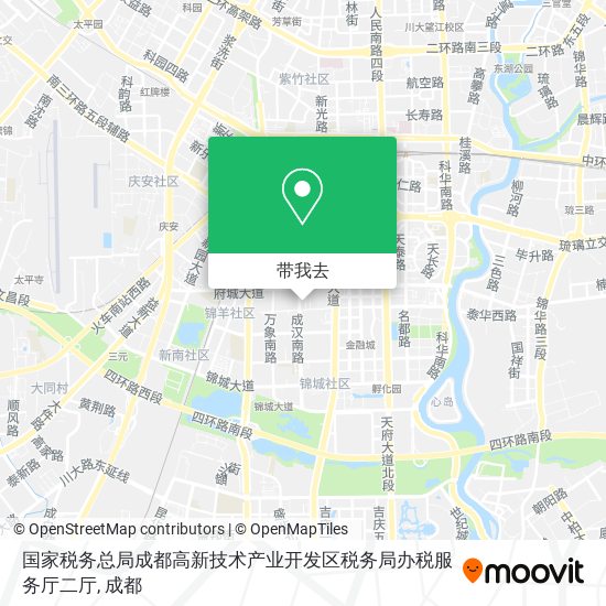 国家税务总局成都高新技术产业开发区税务局办税服务厅二厅地图