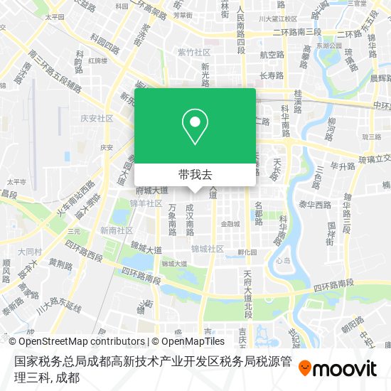 国家税务总局成都高新技术产业开发区税务局税源管理三科地图