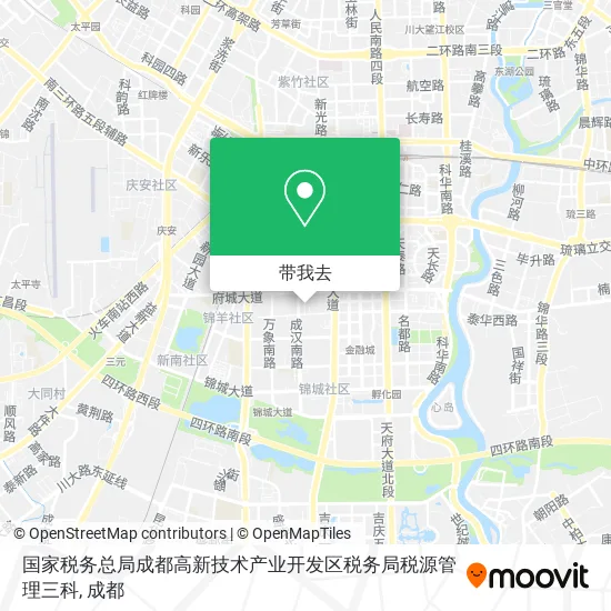 国家税务总局成都高新技术产业开发区税务局税源管理三科地图