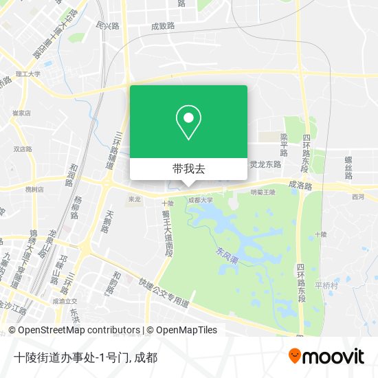 十陵街道办事处-1号门地图