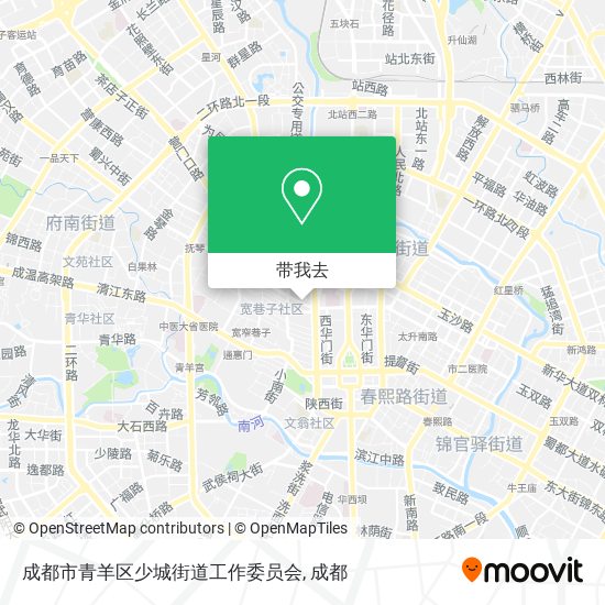 成都市青羊区少城街道工作委员会地图