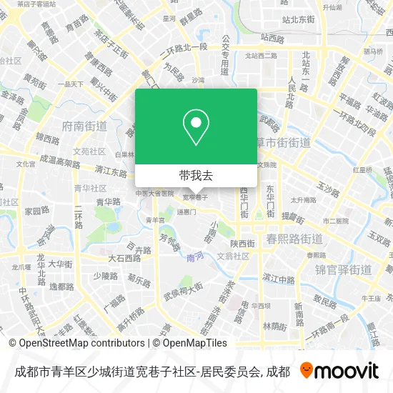 成都市青羊区少城街道宽巷子社区-居民委员会地图