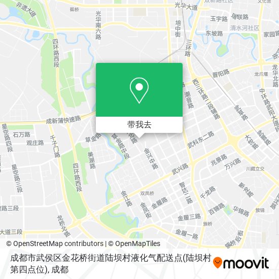 成都市武侯区金花桥街道陆坝村液化气配送点(陆坝村第四点位)地图