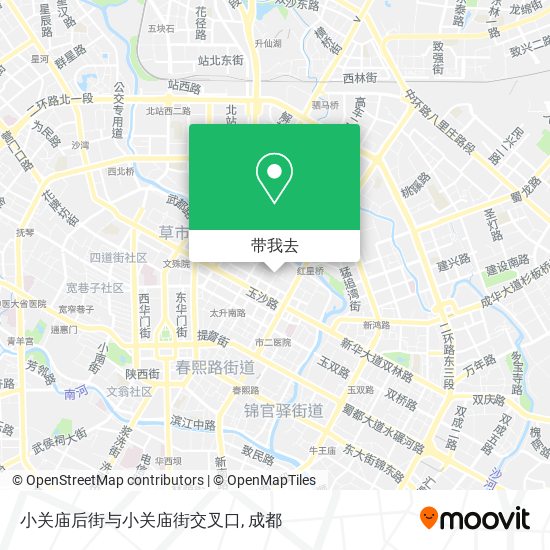 小关庙后街与小关庙街交叉口地图