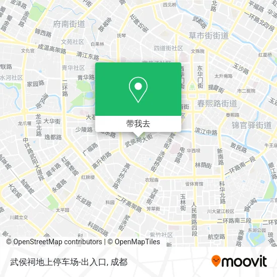 武侯祠地上停车场-出入口地图