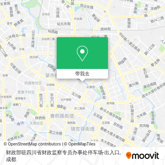 财政部驻四川省财政监察专员办事处停车场-出入口地图