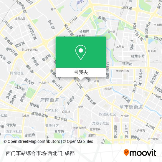 西门车站综合市场-西北门地图