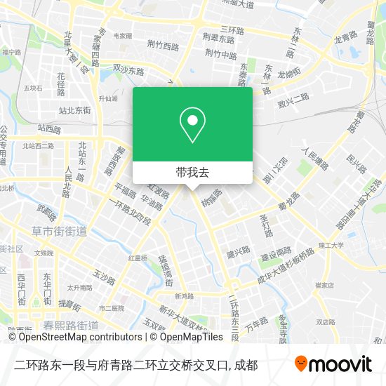 二环路东一段与府青路二环立交桥交叉口地图