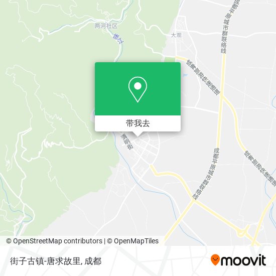 街子古镇-唐求故里地图